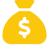 Yellow bag icon with a dollar symbol.