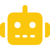 Yellow robot head icon with a square shape and antenna.