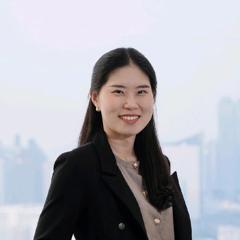 A woman looking at the Camera