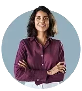 Woman crosed arms and smiling